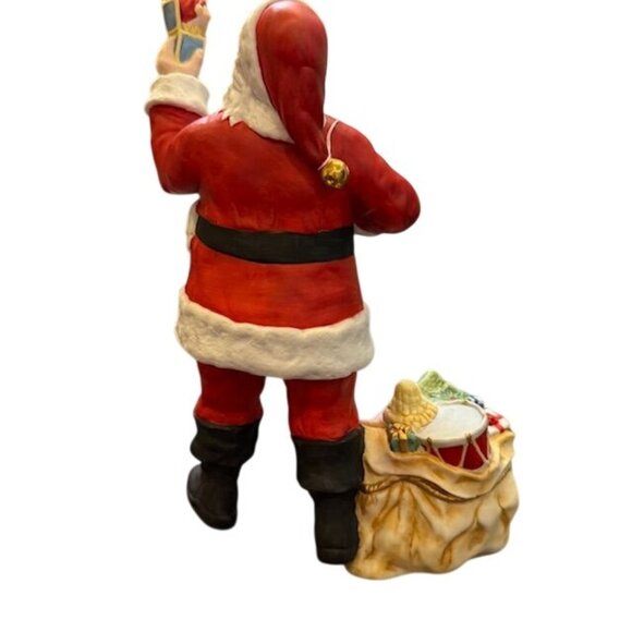 Lenox 1990 Santa Claus Porcelain Figurine With Toy Bag & Gift Details - Picture 5 of 6